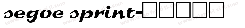 segoe sprint字体转换